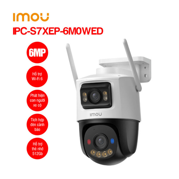 Camera Wifi ngoài trời 6MP iMOU IPC-S7XEP-6M0WED [2 ống kính, quay quét]