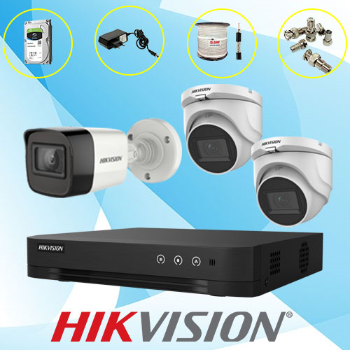 TRỌN BỘ 3 CAMERA HD-TVI 5MP - TÍCH HỢP MIC TRUYỀN ÂM THANH TRÊN CÁP ĐỒNG TRỤC