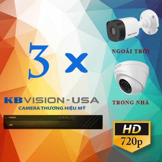 Trọn Bộ 3 Camera KBVISION 1.0 Mepigaxel