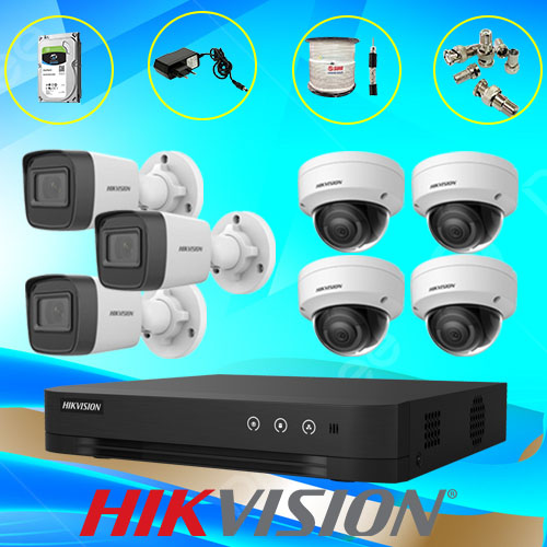 TRỌN BỘ 7 CAMERA IP HỒNG NGOẠI 2MP CHUẨN 1080P